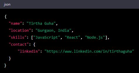 intro in json format